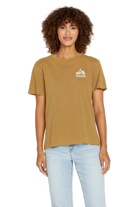 Volcom Lock It Up Tee - Rustic Brown- Front