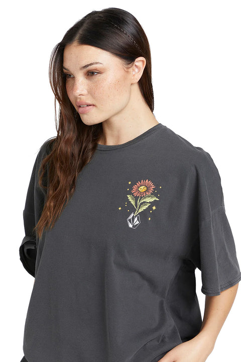 Volcom My Guys Tee - Vintage Black - Front Chest Closeup