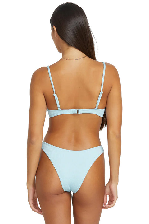 Volcom Pucker Up Scoop Crop Bikini Top - Cloud Blue- Back
