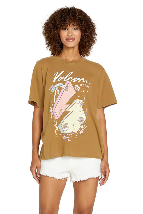 Volcom Stones Throw Tee - Rustic Brown- Front