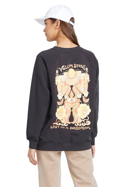 Volcom Sun Keep Magic Boyfriend Crew - Vintage Black - Back