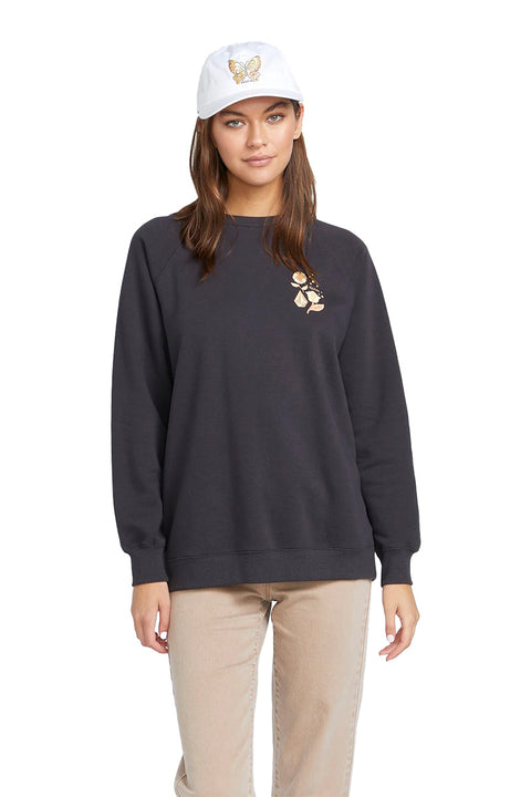 Volcom Sun Keep Magic Boyfriend Crew - Vintage Black