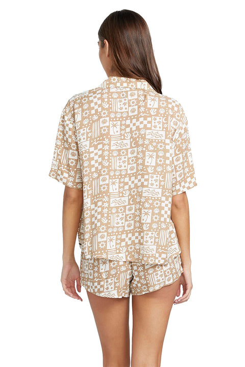 Volcom Sunny Daze S/S Shirt - Mocha - Back