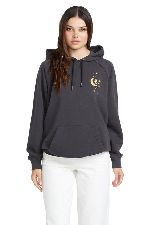 Volcom Truly Stoked Boyfriend Pullover Hoodie - Vintage Black