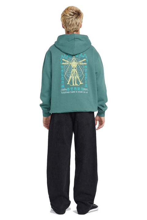Volcom Utopic Pullover Hoodie - Service Blue - Back