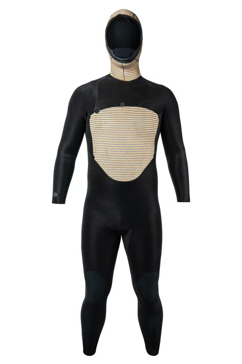 Xcel Axis Front Zip 5/4 Hooded Full Wetsuit - Black - Inside Front View