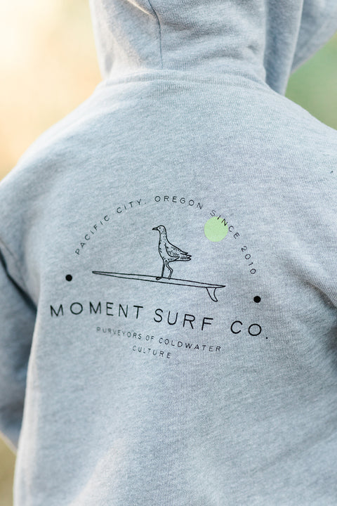 Moment Youth Lt. Dan Seagull Hoodie - Charcoal Grey - Back