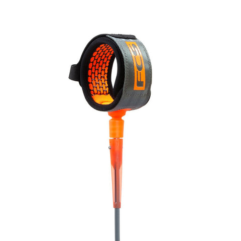FCS 6' All Round Essential Leash - Charcoal / Blood Orange