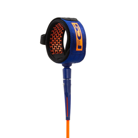 FCS 8' All Round Essential Leash - Blood Orange / Navy