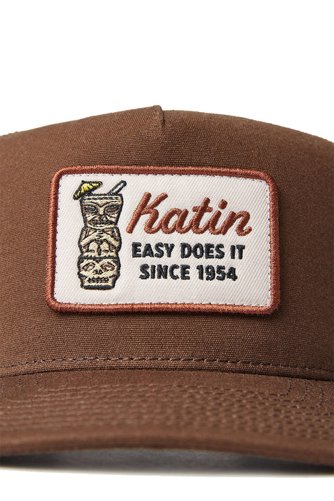 Katin Tiki Trucker Hat - Brown - Closeup