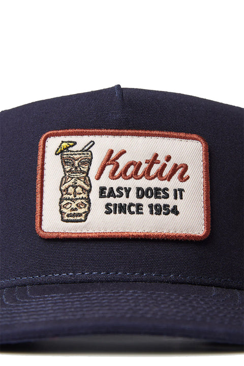 Katin Tiki Trucker Hat - Navy - Closeup