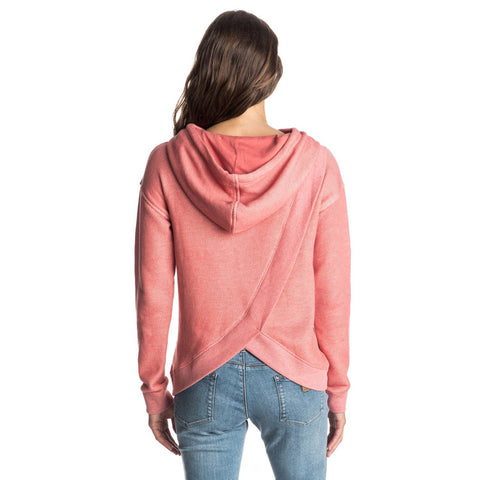 Roxy Apollo Bay Split Back Pullover Hoodie - Faded Rose