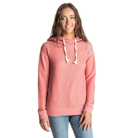 Roxy Apollo Bay Split Back Pullover Hoodie - Faded Rose