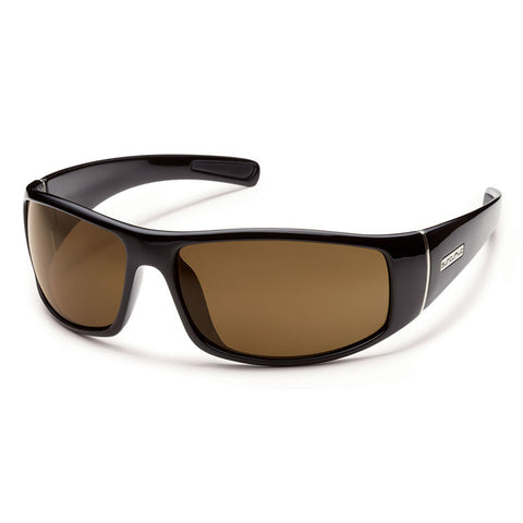 Suncloud Atlas Sunglasses - Black / Brown Polar