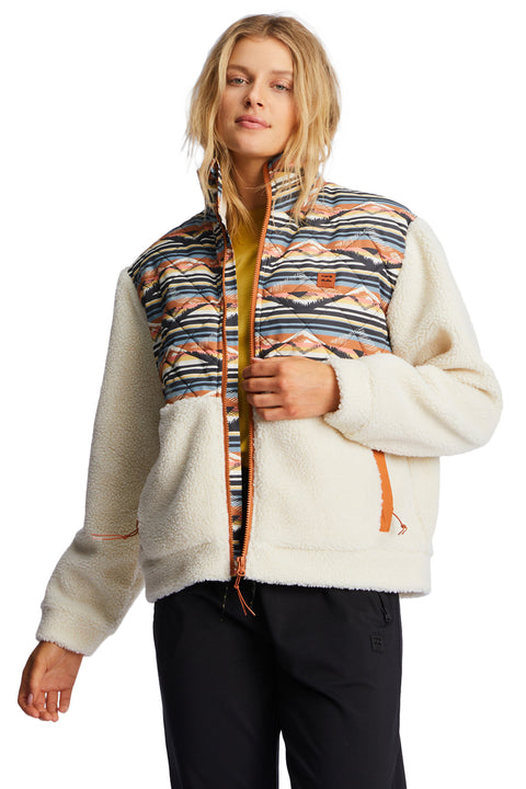 Billabong Hidden Trails Zip-Up Jacket - White Cap