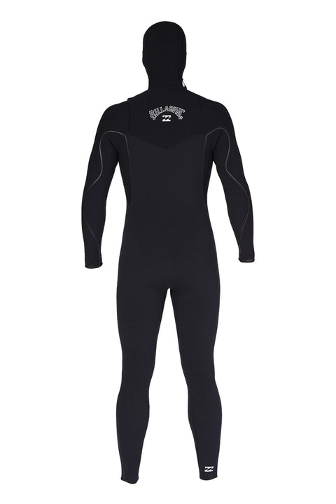 Billabong Furnace Comp 4/3 Hooded Chest Zip Wetsuit - Black - back