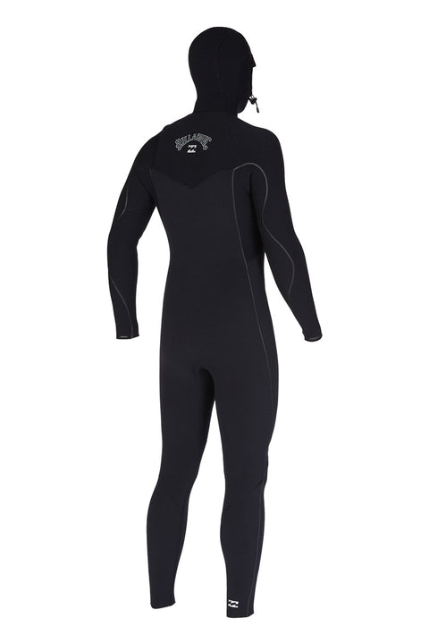 Billabong Furnace Comp 4/3 Hooded Chest Zip Wetsuit - Black - Back 2