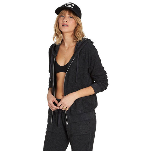 Billabong Stayin In Zip Up Hoodie - Charcoal
