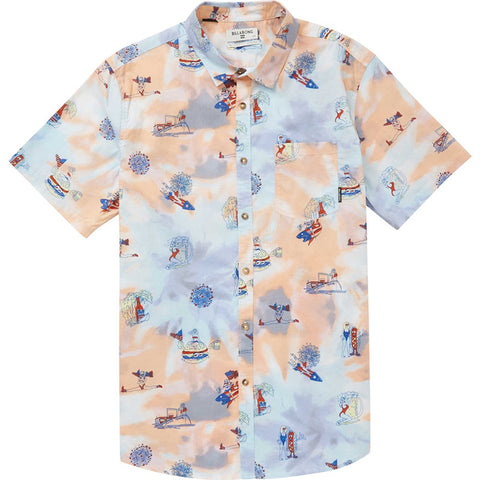Billabong Sundays Floral SS Button Up - Americana