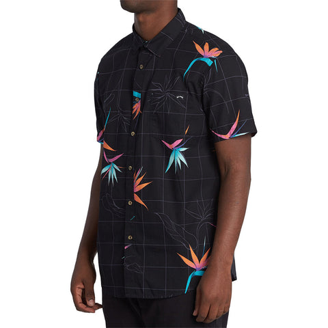 Billabong Sundays Floral S/S Shirt - Black / Orange