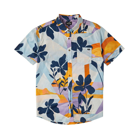 Billabong Sundays Floral SS Shirt - Sky