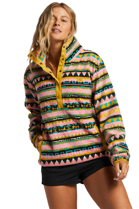 Billabong Switchback Lite Mock Fleece - Multi-Front showing pockets