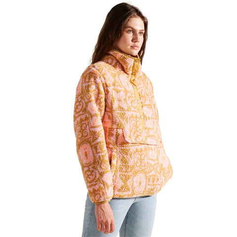 Billabong Switchback Mock Fleece Pullover - Wild Rose