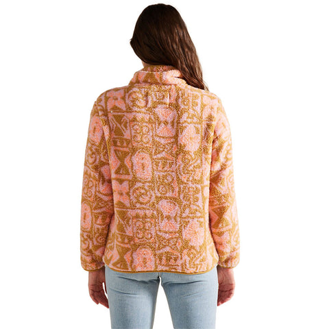 Billabong Switchback Mock Fleece Pullover - Wild Rose