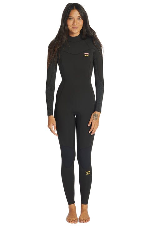 Billabong Women's Synergy 5/4 Back Zip Wetsuit - Wild Black