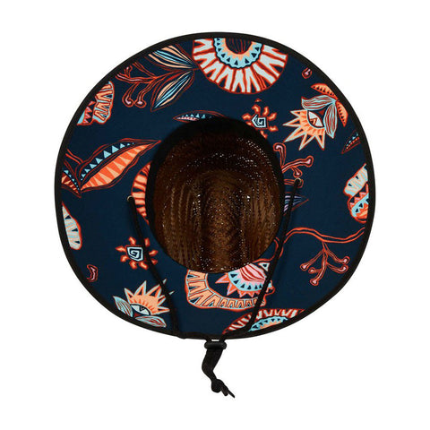 Billabong Tides Print Straw Hat - Deep Blue