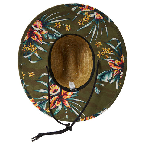 Billabong Tides Print Straw Hat - Military Black