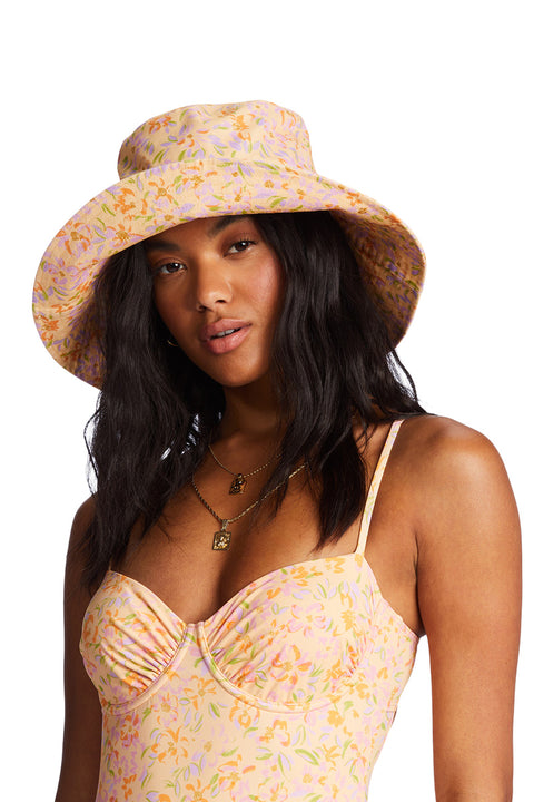 Billabong Time To Shine Bucket Hat - Washed Nectar - On Model