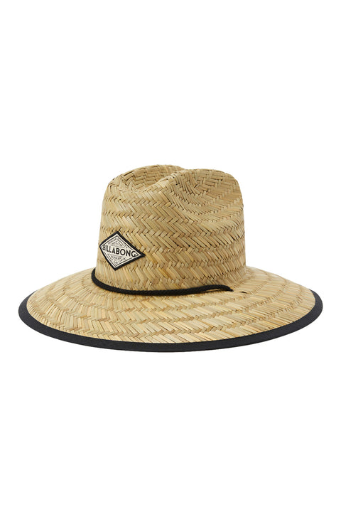 Billabong Tipton Straw Lifeguard Hat - Black 3-Side