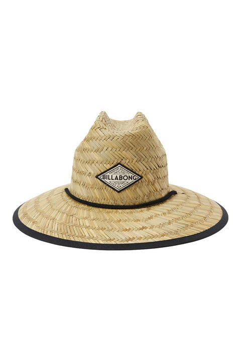 Billabong Tipton Straw Lifeguard Hat - Black 3-Front