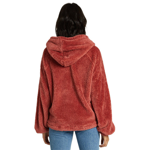 Billabong Warm Regards Sherpa Hoodie - Stone Rose