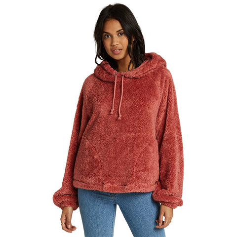 Billabong Warm Regards Sherpa Hoodie - Stone Rose