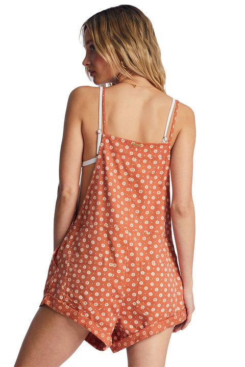 Billabong Wild Pursuit Short Overall - Brick - Back