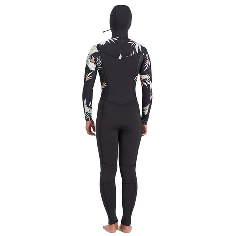 Billabong Women's Salty Dayz 4/3 Hooded Wetsuit - Black Pebble