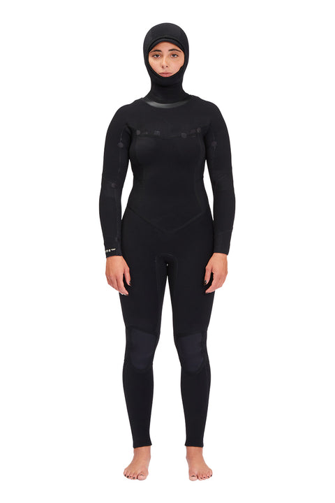 Billabong Women's Salty Dayz 4/3 Hooded Wetsuit - Jungle Night - Inside Out