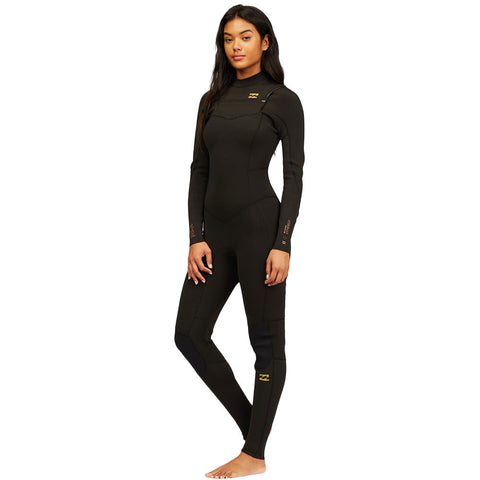 Billabong Women's Synergy 3/2 Chest Zip Wetsuit - Black Tie Dye