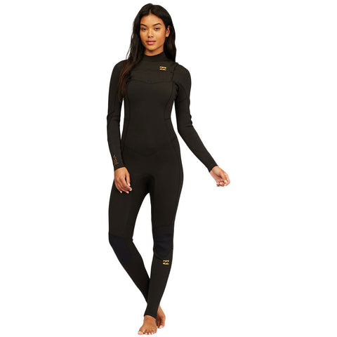 Billabong Women's Synergy 3/2 Chest Zip Wetsuit - Black Tie Dye
