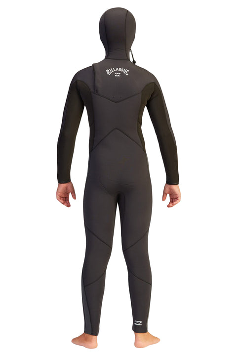 Billabong Boy's Absolute 5/4 Hooded Full Wetsuit - Black Rock