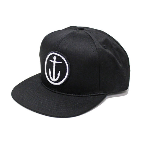 Captain Fin OG Anchor 6 Panel Hat - Black / White