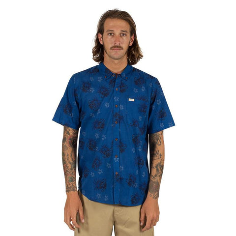 Captain Fin Skullapple S/S Woven - Blue
