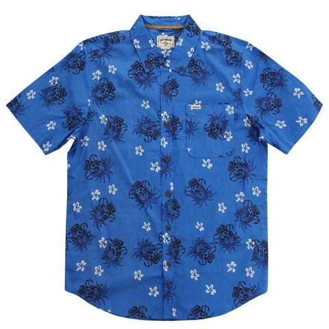 Captain Fin Skullapple S/S Woven - Blue