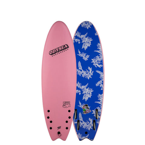 Catch Surf Odysea 6'0" Skipper Quad X Sierra Lerback Pro Surfboard - Pink / Purple