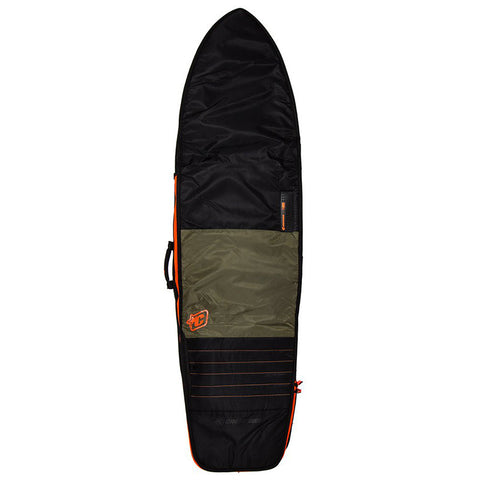 Creatures of Leisure Fish Travel Boardcover Surfboard Bag - Army/Orange