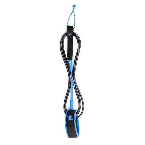 Creatures of Leisure Longboard 9 Knee Leash - Black / Cyan