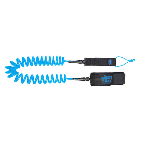 Creatures of Leisure SUP Coiled 10 Knee Leash - Blue / Black