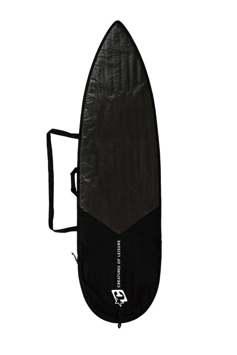 Creatures of Leisure Shortboard Icon Lite Surfboard Bag - Black / Silver